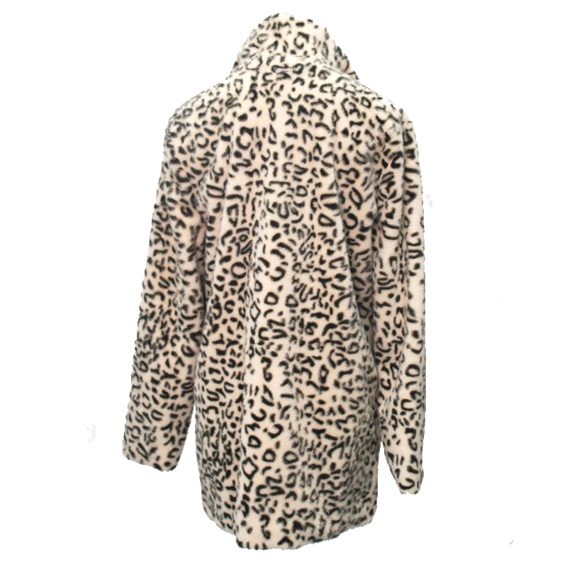 Customized heavy autumn stylish warmest winter coats leopard print overcoats